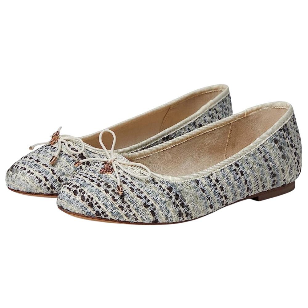 Sam Edelman Kids Felicia Ballet Flats US 2 M EU 33.5 Taupe Vegan Fabric NIB